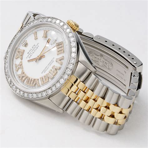 rolex diamond roman numerals|rolex datejust white roman dial.